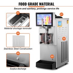 Uimoso 8L / 2.1 Gal Commercial Slushy Machine Margarita Smoothie Frozen Drink