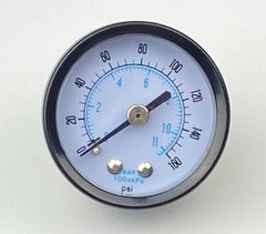 Air Compressor Pressure Hydraulic Pressure 0-160 PSI Gauge 1.5” Face Back Mount