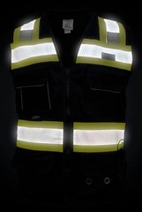 Durable Survey Vest Unisex Medium Black 100% Polyester Moisture Wicking