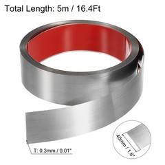Peel Stick Trim Molding Wall Trim Brushed Silver 16.4Ft x 1.6 Inch