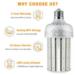 2-PACK 80W LED Corn Light AC480V Commercial Workshop Supermarket Warehouse Bulb