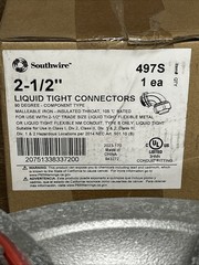 Topaz 497S 2-1/2″ 90 Degree Liquid Tight Connector Conduit Fitting 2.5 Inch