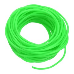 Rubber Cord Tube 33ft 2mm Dia 1.2mm Hole Light Green Hollow Tubing for DIY Craft