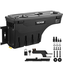 Truck Bed Storage Box, Lockable with Password Padlock, 6.6 Gal/25 L ABS Wheel We