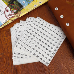 2500 PCS Number Stickers 1-100 Consecutive Self-Adhesive Round Labels for Invent