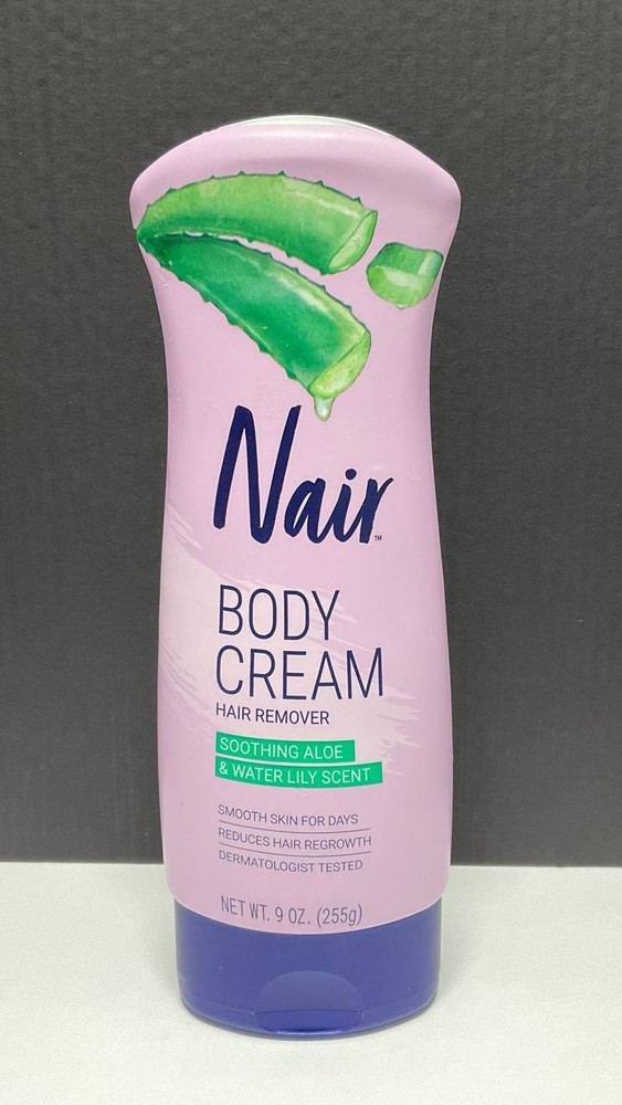 Nair Body Cream Hair Remover Soothing Aloe & Water Lily Scent 9 oz 255g 0526-04
