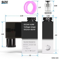 1/4 Inch Npt 24v 2 Position 2 Way Normally Closed Electric Solenoid Air Valve 2v