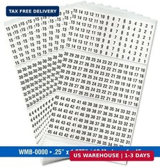 Premium Wire Marker Book Numbered 1-45 for Cable Management, Vinyl-Coated, High-