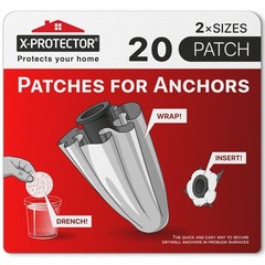 X-Protector Patches for Anchors – 20 PCS Set of 2 Sizes – Loose Wall Anchor F…