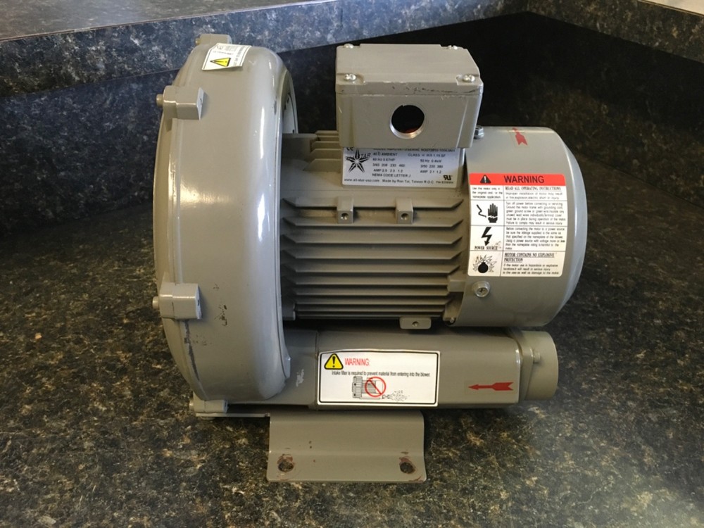 All Star RBH2-067-3 Regenerative Blower 50/60Hz, 0.67HP, 0.4kW, 2.5A