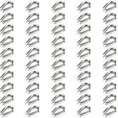 50 PCS M2 Stainless Steel Thimble for 3/64 Inch and 1/16 Inch Diameter Wire Rope