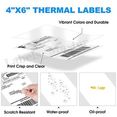 4″x6″ Direct Thermal Shipping Labels Fanfold and Rolls for Zebra&Rollo Printers