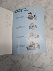 MONARCH VMC-75 MACHINING CENTER BULLETIN 4124 #719500 SALES BROCHURE LITERATURE