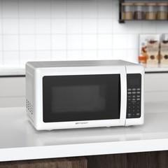 Emerson Mw7302W Compact Countertop Microwave Oven Touch Control Led Display