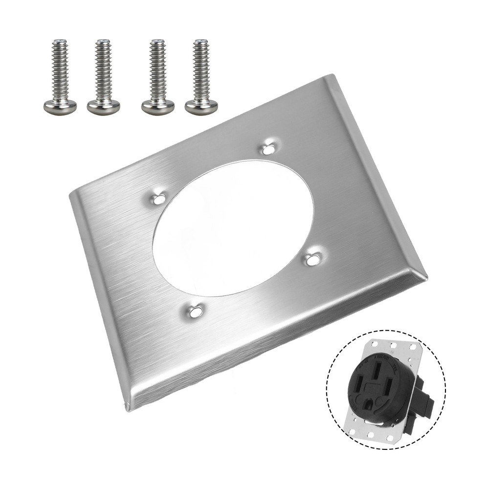 Single Hole 2 Gang Receptacle Wall Plate Ø2.48″ for 14-50R Hubbell HBL9450A