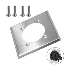 Single Hole 2 Gang Receptacle Wall Plate Ø2.48″ for 14-50R Hubbell HBL9450A