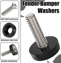 20 PCS Engine Dress up Kit, CNC Finishing Fender Bumper Washers, M6 Aluminum Eng