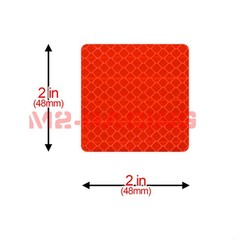 3M Diamond Grade Red Conspicuity Tape 2″ x 2″ CE Approved Reflective Safety