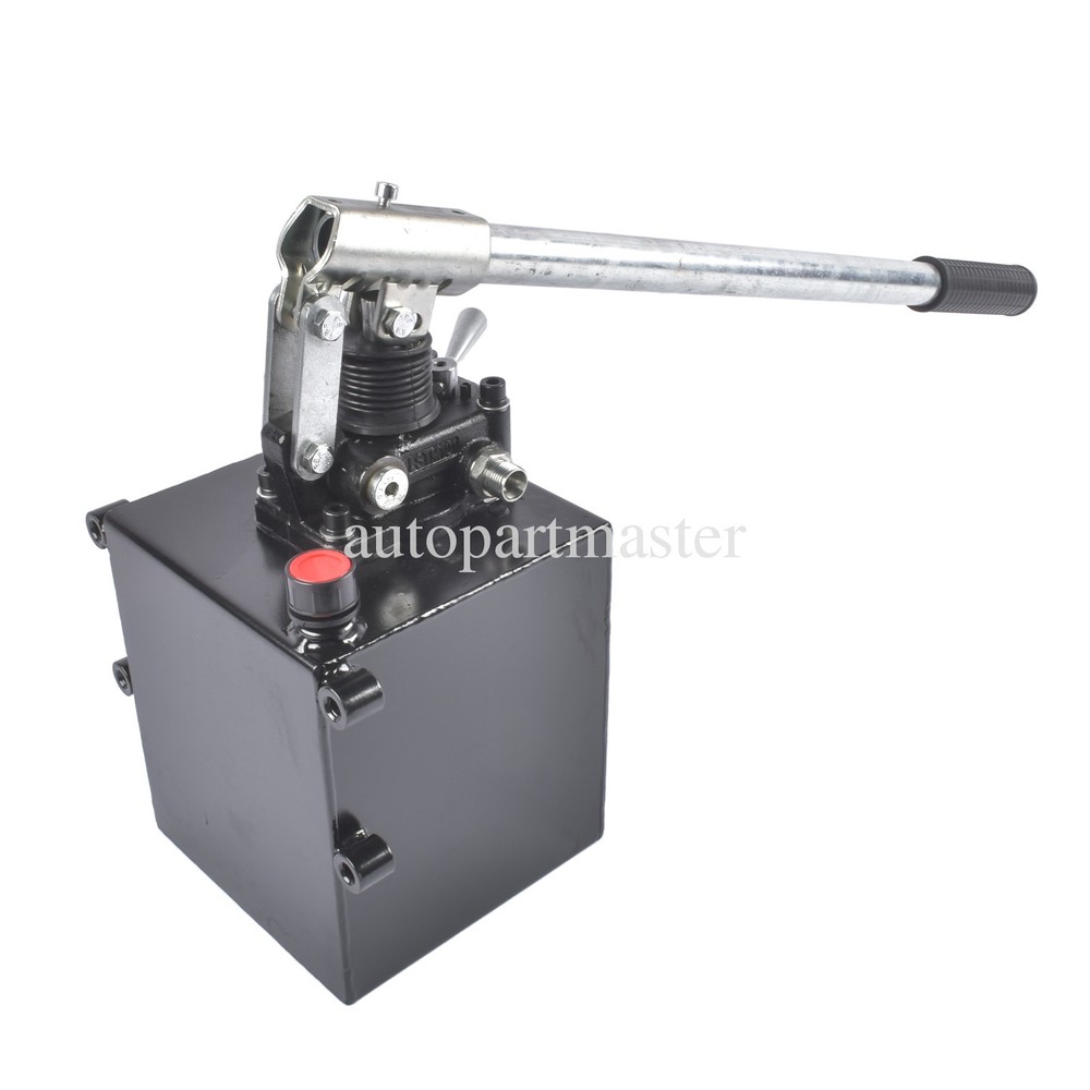 2.7 CID Double Acting Hydraulic Hand Pump & 5 QTs Tank with Changeover Valve NEW