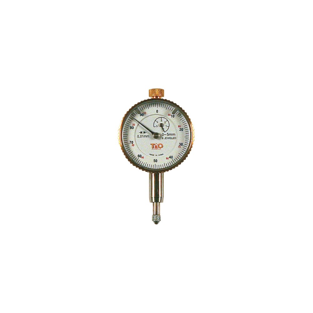 T&O 0-5mm 0.01mm Grad 0-100 Metric Mini Dial Indicator