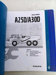 VOLVO A25D A30D Sec.6-9 DUMP TRUCK HYDRAULICS STEERING CAB SERVICE REPAIR MANUAL