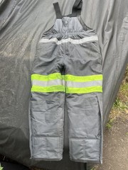 2023 Refrigi Wear 7250R Overalls Mens Large Gray High-visibility Reflective Tape