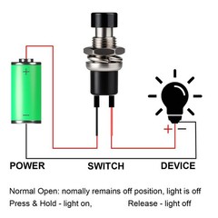 3V-6V-12V-24V-230V/1A 10pcs 7mm Black Prewired Mini Momentary Push Button,SPST