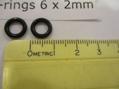 6mm ID x 10mm OD x 2mm thick O-ring. Buna-70. Quan 5.