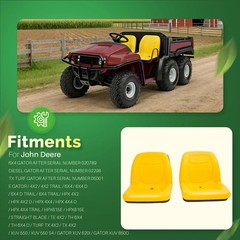 Yellow 2 Seats For John Deere Gator XUV 620i XUV 850D 4X2 HPX 4X4 HPX Gator