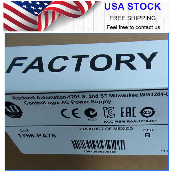 1756-PA75 NEW Allen-Bradley 1756 PA75 / B ControlLogix AC Power Supply 1756PA75