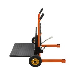 440lbs Hydraulic Material Lift Winch Stacker Adjustable Pallet Dolly Lift 15.7in