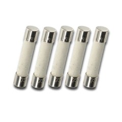 Pack of 5, ABC 2A 125v/250v Fast Blow Ceramic Fuse, 6x30mm, F2A 2 amp (1/4 inch