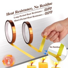 Heat Tape for Sublimation, 2 Rolls 0.5 Inch x 108Ft 0.5″ 108Ft, Brown