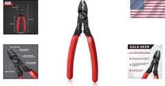 Ergonomic Wire Stripping Tool 7 Inch – Anti-Rust Crimping Pliers for 12-20 AWG
