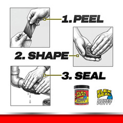 Flex Seal Power Putty, Moldable Waterproof Rubberized Sealant, Instantly Fills G