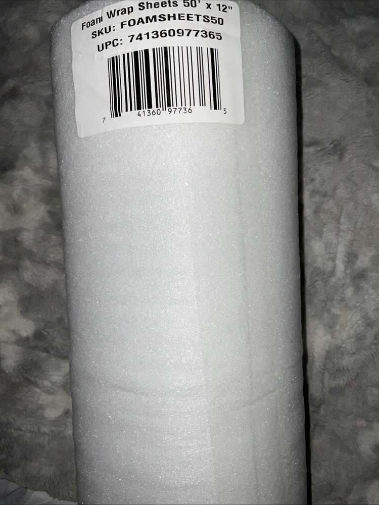 UBMOVE Foam Wrap Roll 12″ wide x 50′ ft 1/16″ Thickness perforated 12″