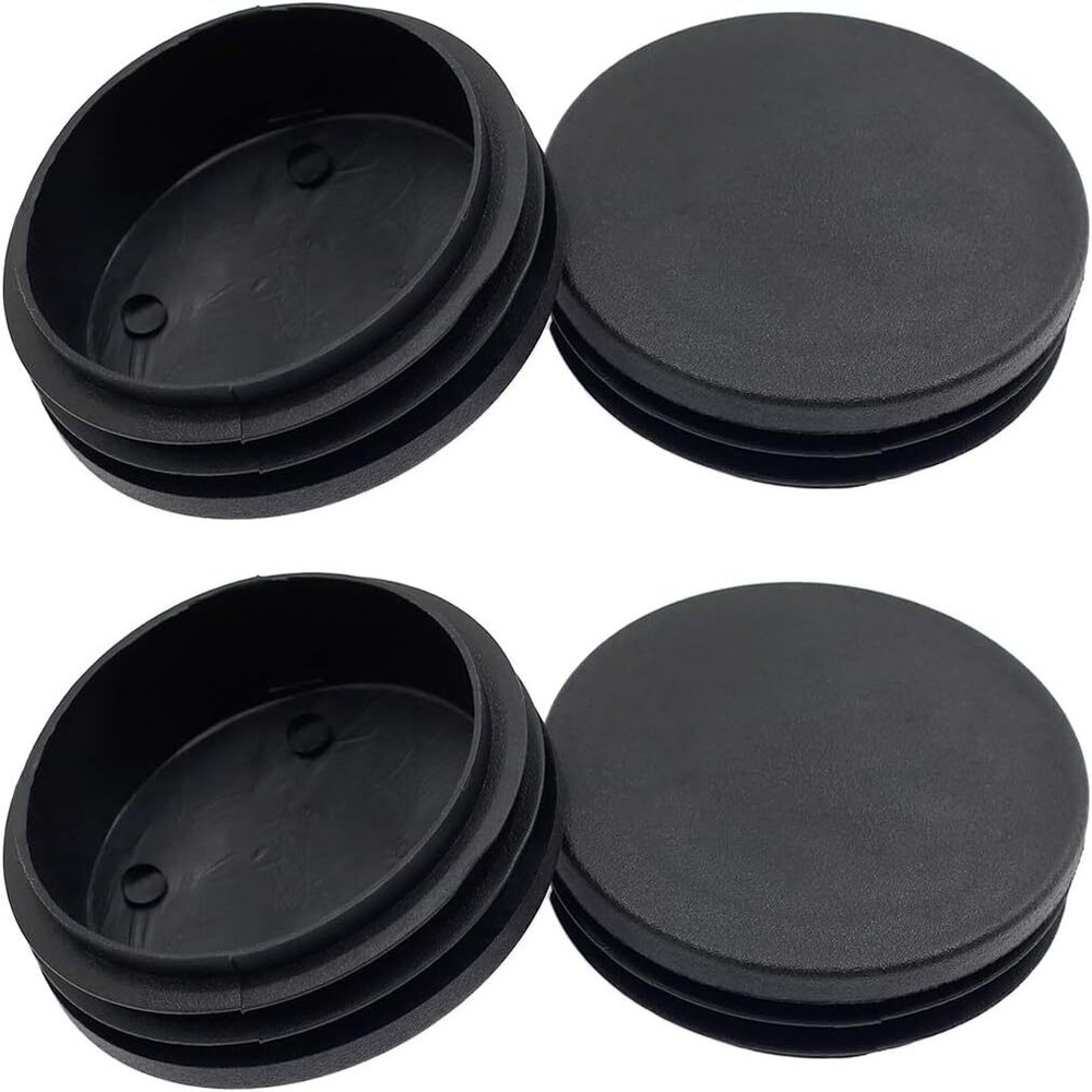 4PCS 76Mm (3 Inch) round Plastic Plug round Black Plastic End Cap Pipe Tubi