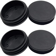 4PCS 76Mm (3 Inch) round Plastic Plug round Black Plastic End Cap Pipe Tubi