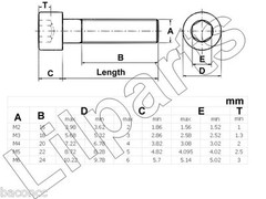 Metric M5 M6 x 1.0 Stainless Steel Allen Hex Head Socket Cap Screws Bolts DIN912
