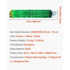 VEVOR Electric Netting Fence Kit Sheep Fencing 35″H x 164’L with Posts Spikes