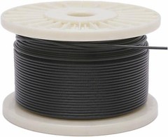 Vinyl Coated Stainless Steel 304 Cable Wire Rope 7×7, Black, 1/16″ – 1/8″