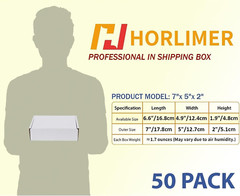 7X5X2 Small Shipping Boxes Set of 50, White Corrugated Cardboard Box Literatu…
