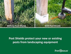 4×4 Post Protector – Fits Standard 3.5″x3.5″ Wood or Metal Posts – 4in High -…