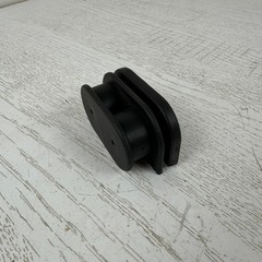 Black Rubber Dual Hole Cable Grommet Firewall Pass-Through Wire Organizer 2.5in