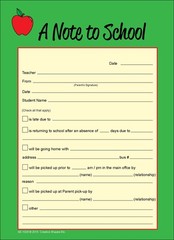 SHAPES ETC. 50 Sheets Note to School – Notes Parents 5″ x 0.3″, Multicolor