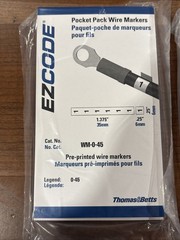 Thomas & Betts EZCODE Pocket Pack Wire Markers Book WM-0-45 & 46-90 – New 2-pack