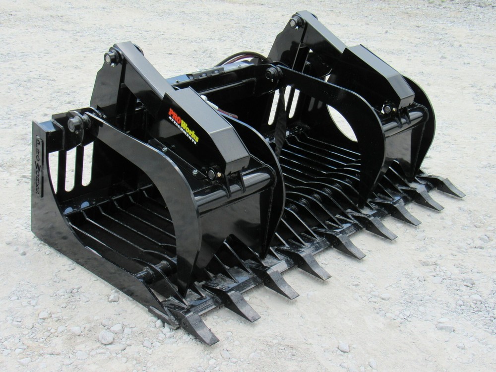 72″ Severe Duty Rock Grapple Bucket with Teeth Skid Steer Loader Attachment