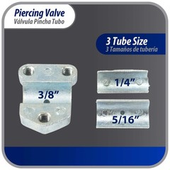 Appli Parts APT-PV110 1/4, 5/16, 3/8 in Bullet Piercing Valve kit with tube size