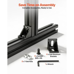 Uimoso 4PCS 4040 Aluminum Extrusion 78.74″ 2000 mm T Slot Anodized Linear Rail