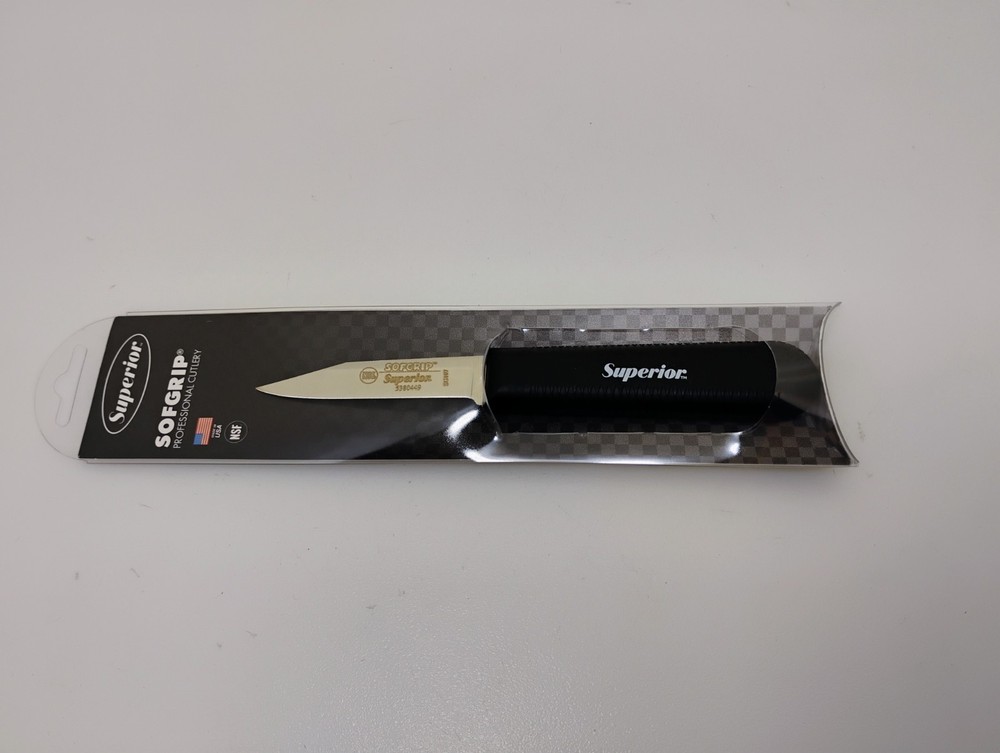 Superior USA 3.25″ Paring Vegetable Knife Clip Point Stainless Blade Soft Grip